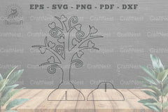 Tree Love Laser Cut Home Decoration Wall Art - CraftNest - Digital Crafting and Art
