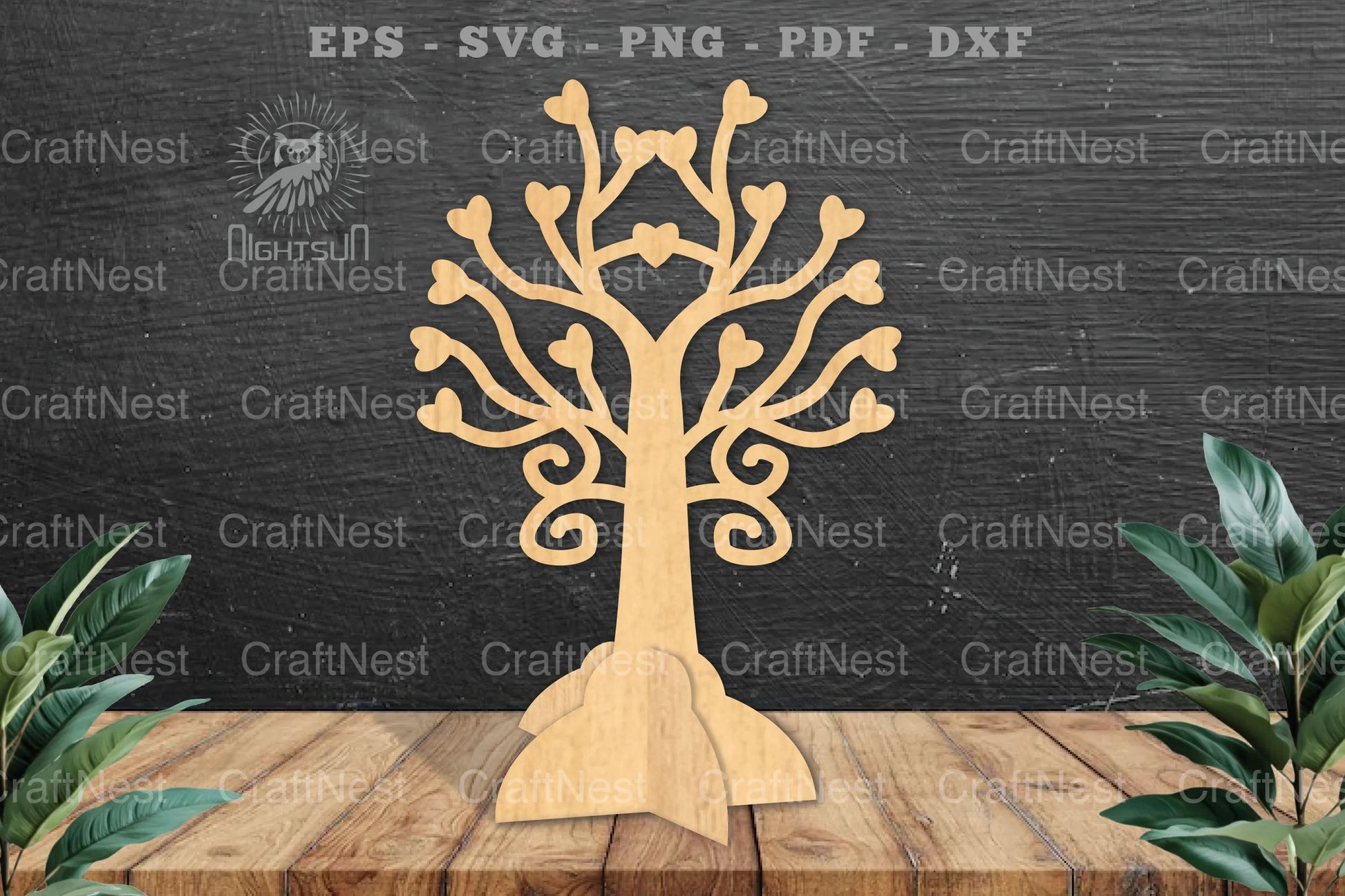 Tree Love Laser Cut Home Decoration - Wall Art Decor - CraftNest - Digital Crafting and Art