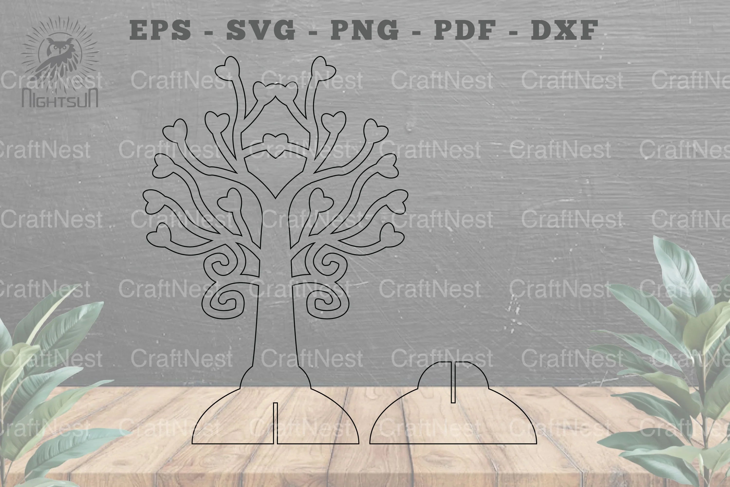 Tree Love Laser Cut Home Decoration - Wall Art Decor - CraftNest - Digital Crafting and Art