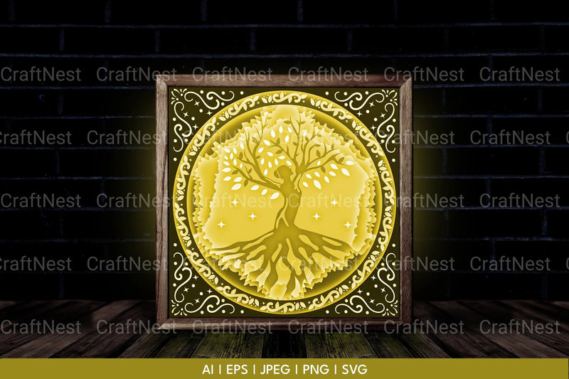 Tree of Life 3D Layered Papercut Clipart Bundle - CraftNest - Digital Crafting and Art