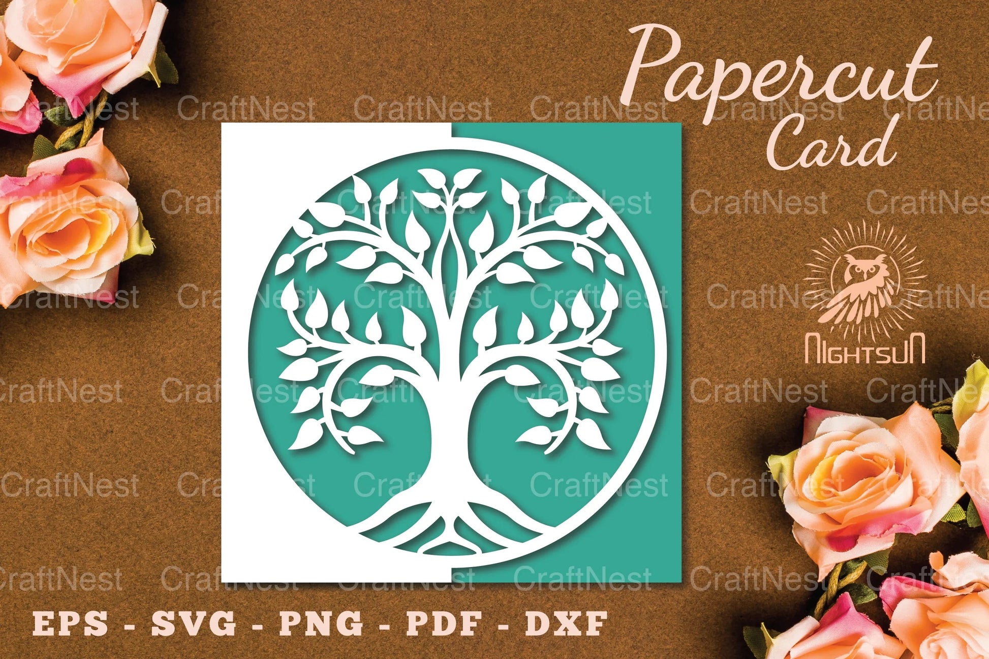 Tree of Life Papercut Card SVG Bundle - CraftNest - Digital Crafting and Art
