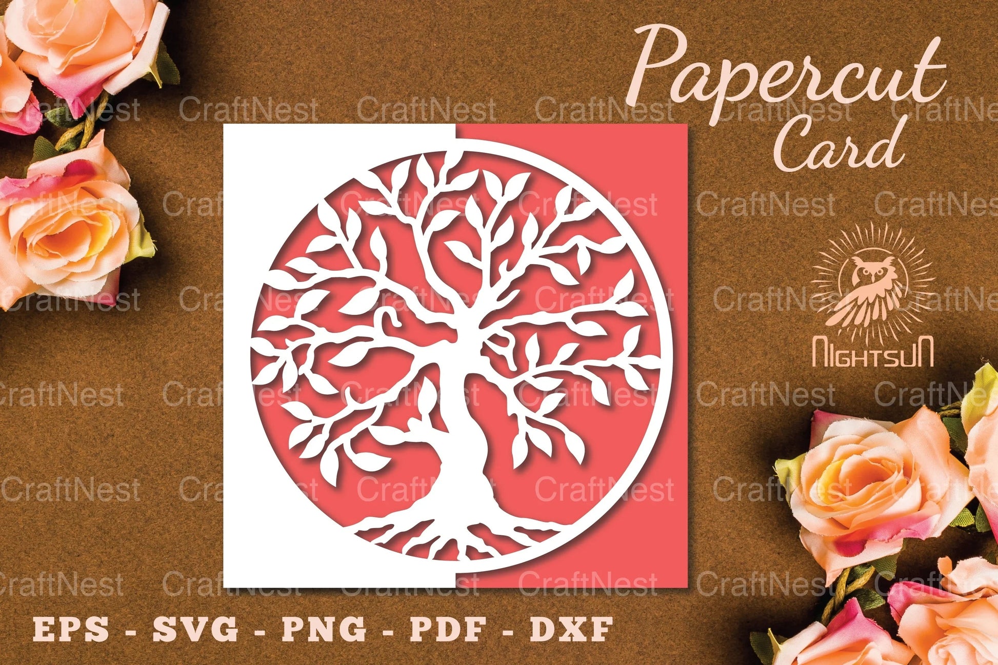 Tree of Life Papercut Card SVG Bundle - CraftNest - Digital Crafting and Art