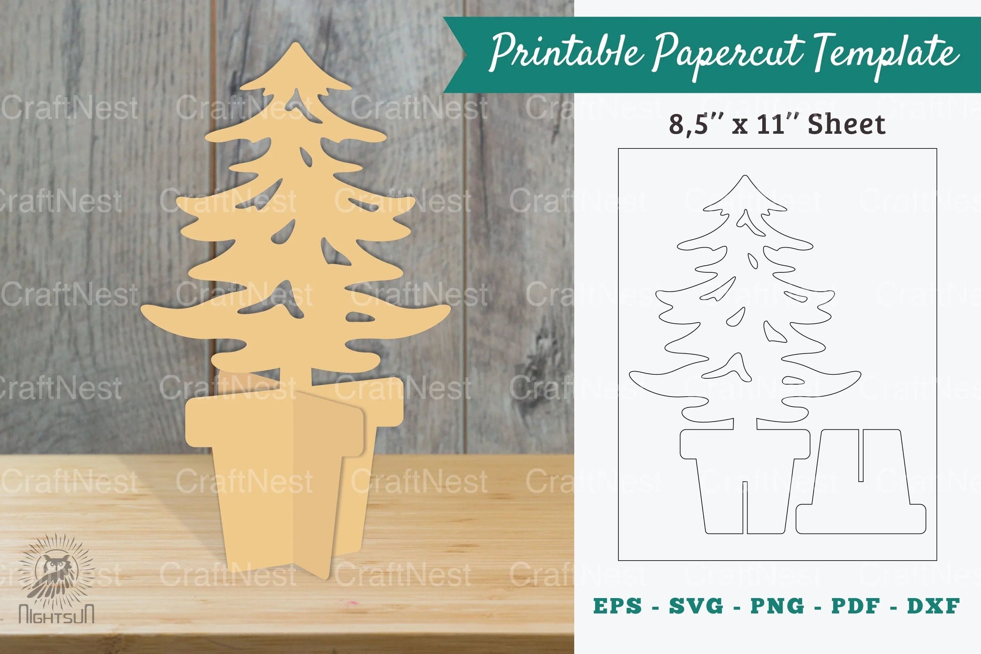 Tree Printable Cut Template Clipart Bundle - CraftNest - Digital Crafting and Art