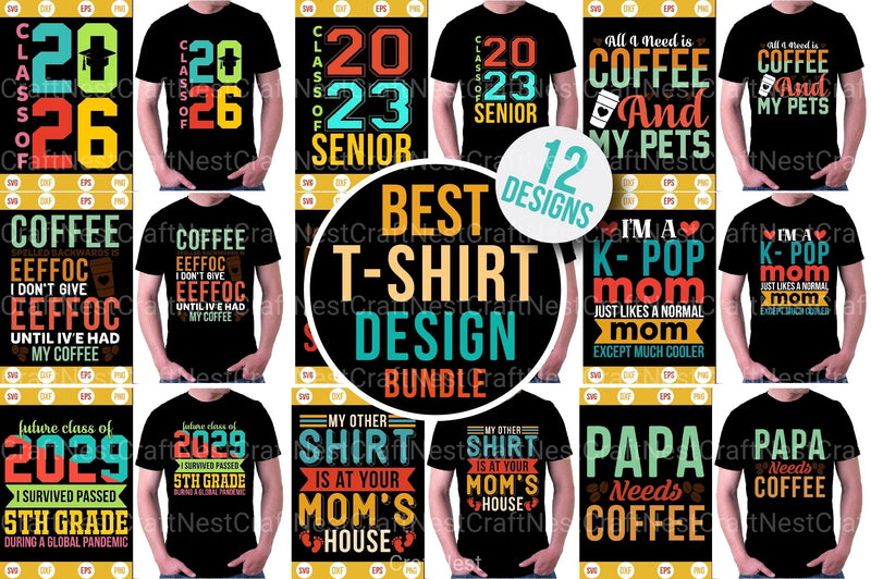 Trendy Pod Best T Shirt Design Bundle - CraftNest - Digital Crafting and Art