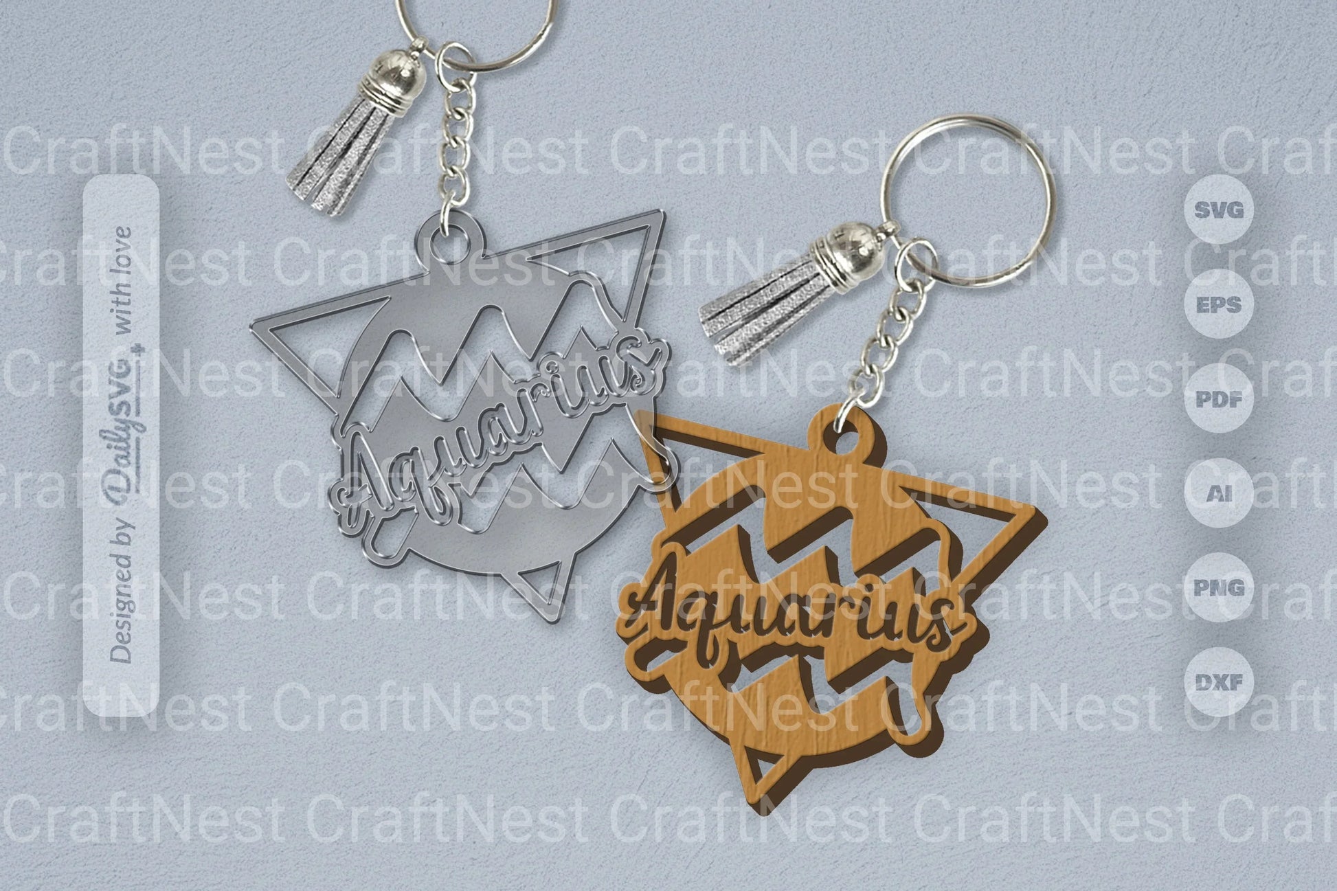 Aquarius Zodiac Triangle SVG Bundle - CraftNest - Digital Crafting and Art