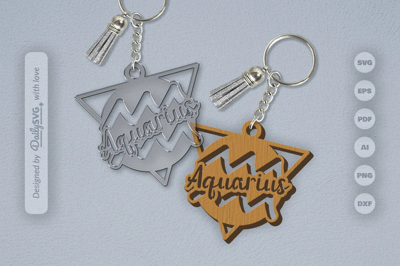 Aquarius Zodiac Triangle SVG Bundle - CraftNest - Digital Crafting and Art