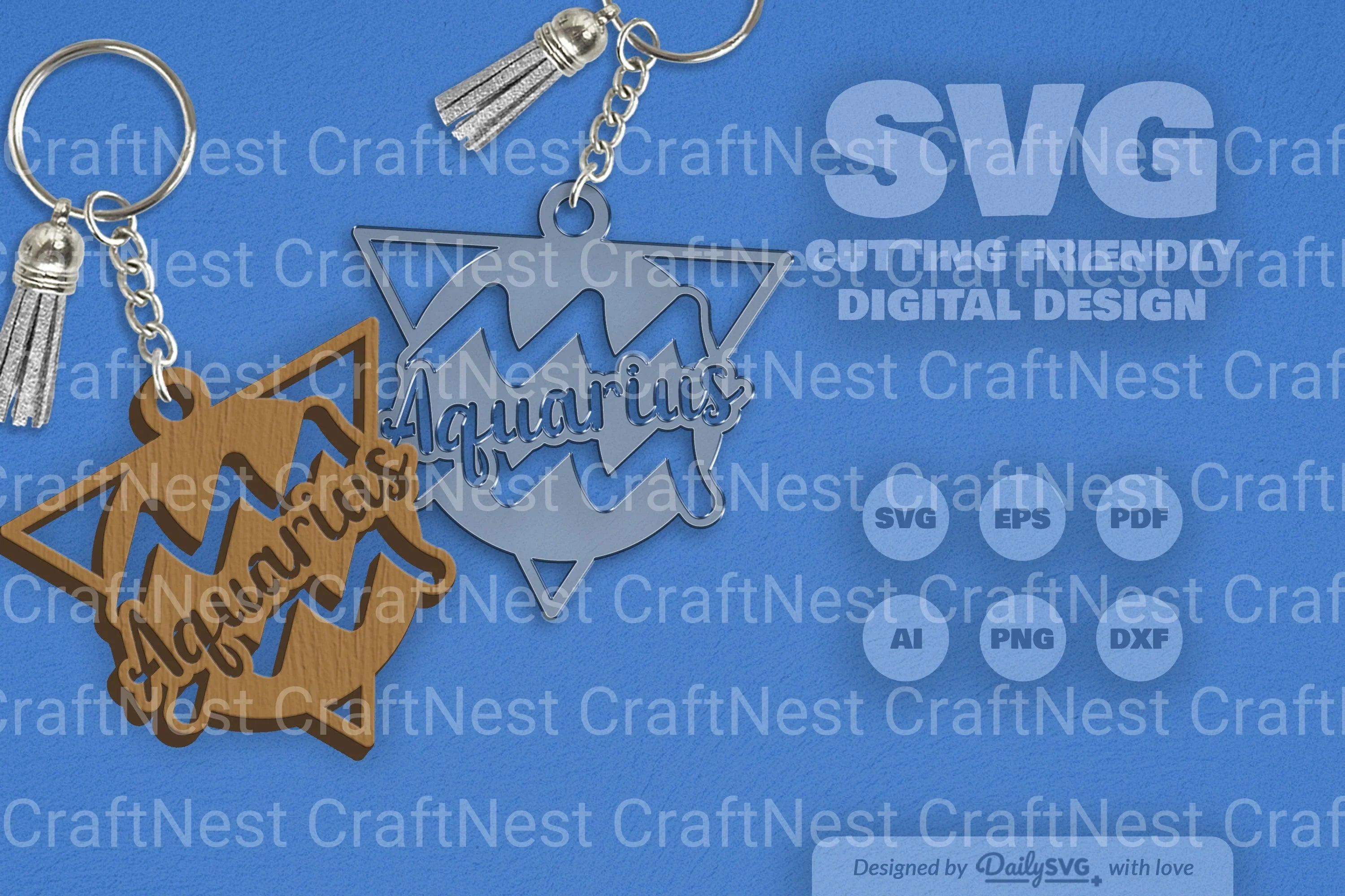 Aquarius Zodiac Triangle SVG Bundle