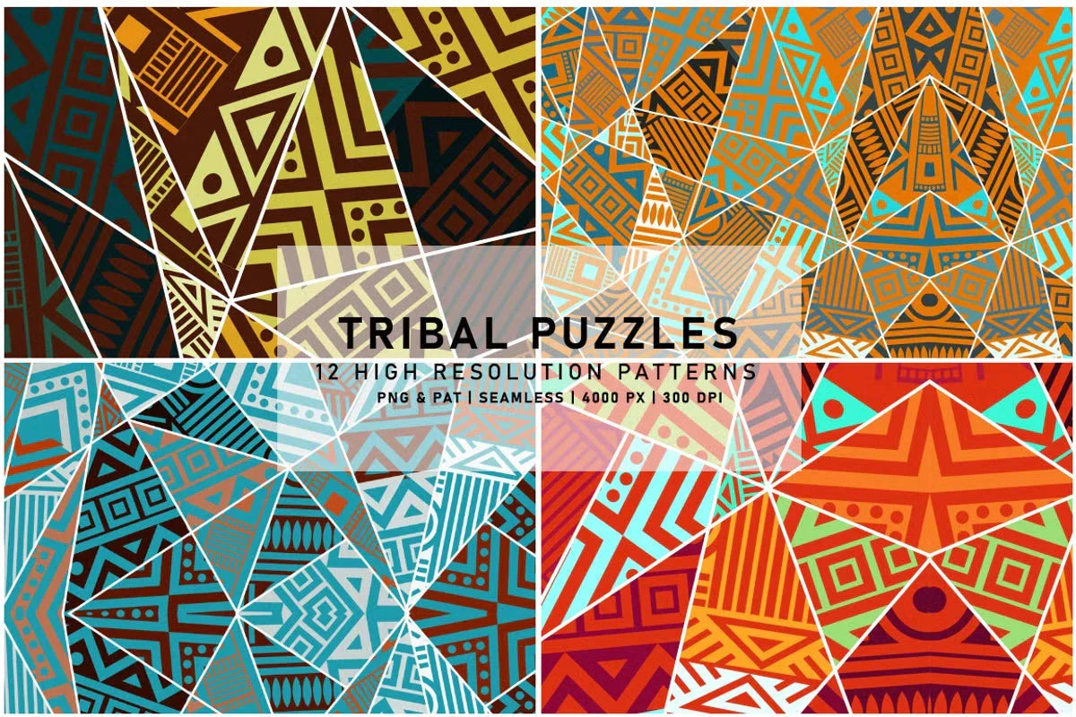 Tribal Puzzles - Exotic & Ethnic - CraftNest - Digital Crafting and Art