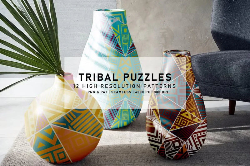 Tribal Puzzles - Exotic & Ethnic - CraftNest - Digital Crafting and Art