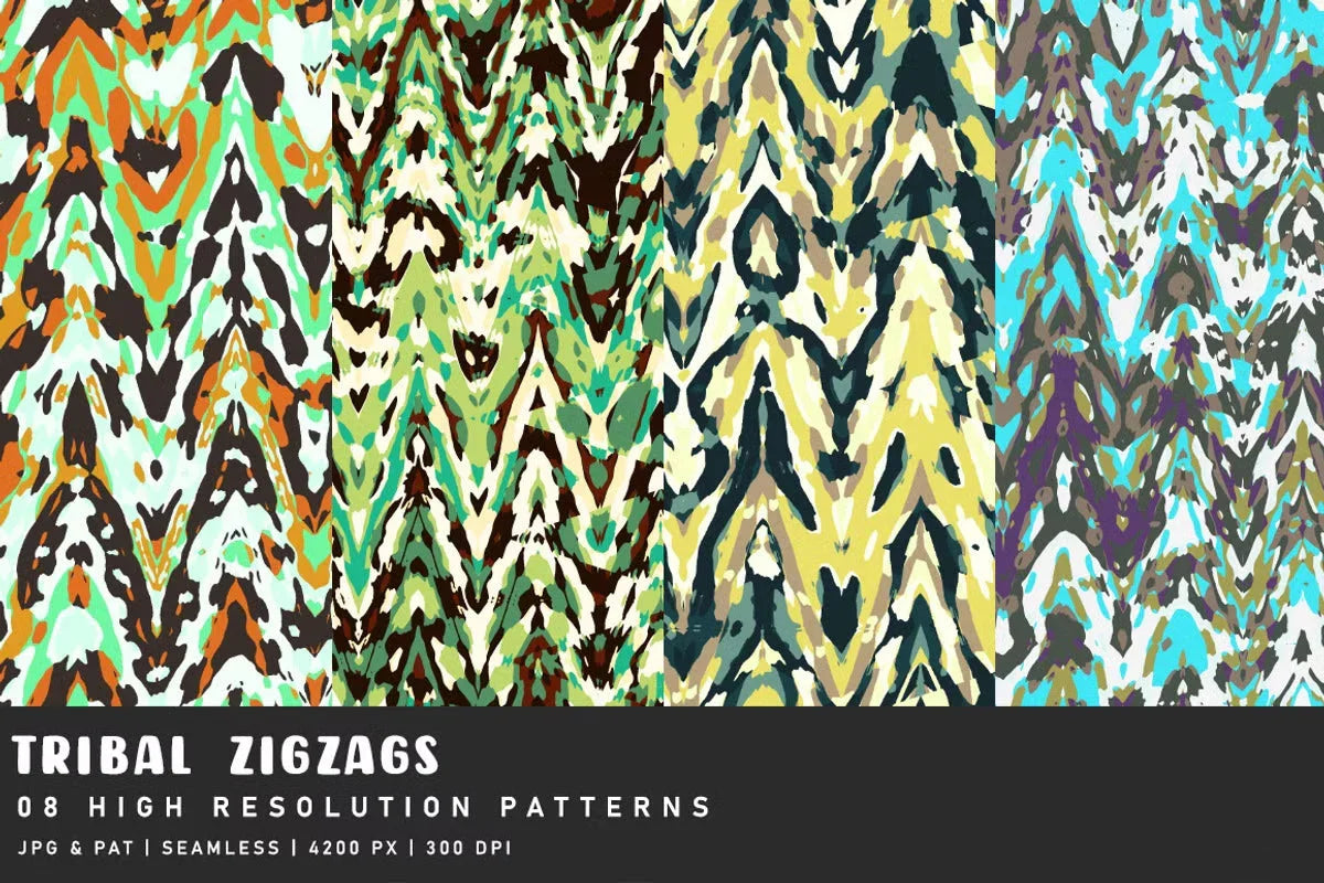 Tribal Zigzags - Exotic & Ethnic - CraftNest - Digital Crafting and Art