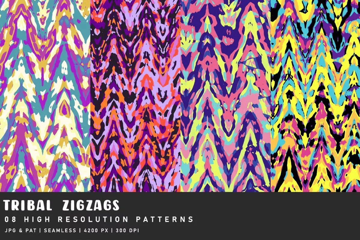 Tribal Zigzags - Exotic & Ethnic - CraftNest - Digital Crafting and Art