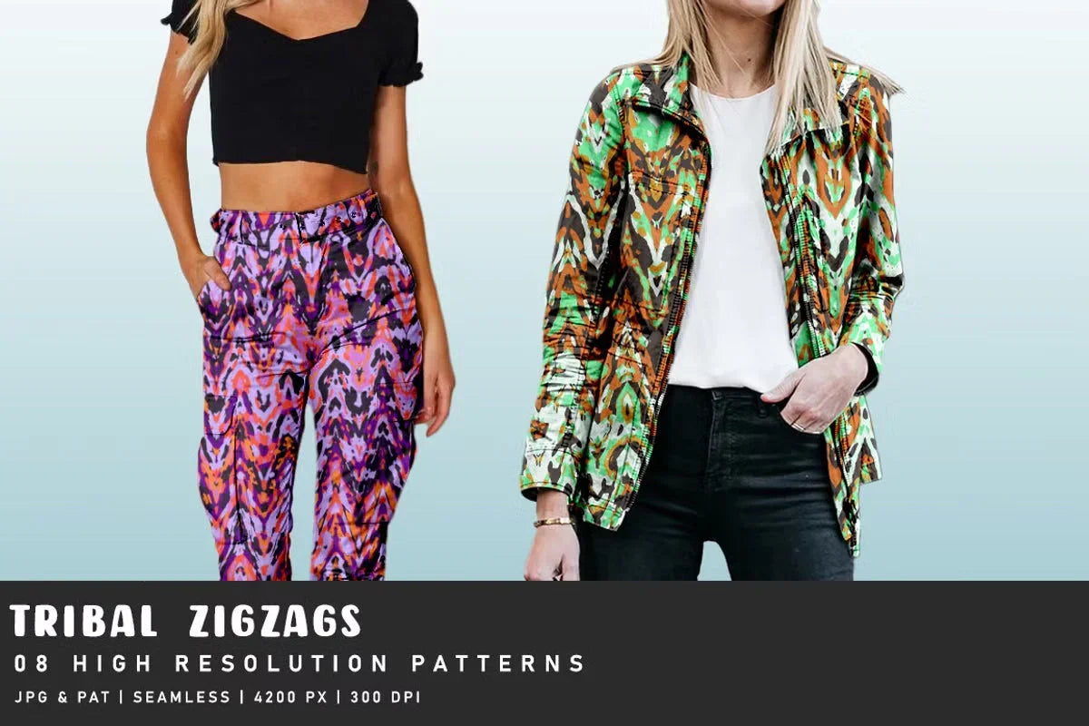 Tribal Zigzags - Exotic & Ethnic - CraftNest - Digital Crafting and Art