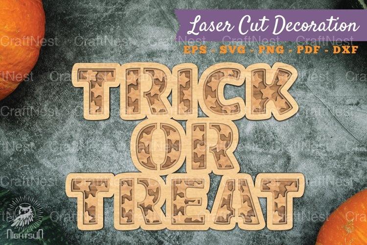Trick Or Treat 3D Lasercut Decoration Clipart Bundle - CraftNest - Digital Crafting and Art