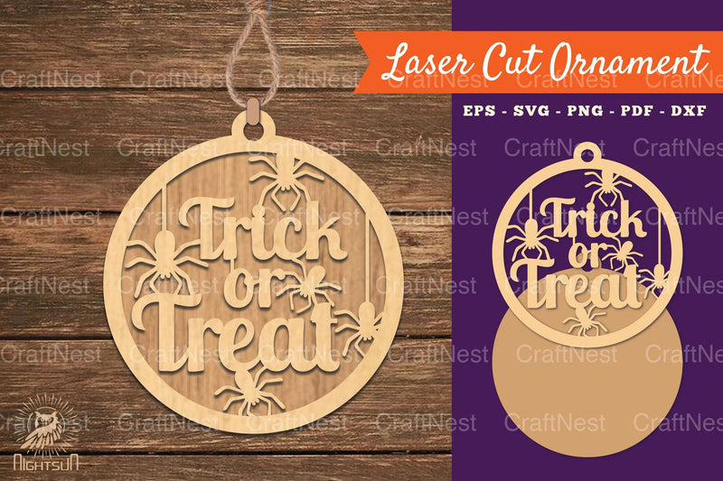Trick Or Treat Laser Cut Ornament SVG Bundle - CraftNest - Digital Crafting and Art
