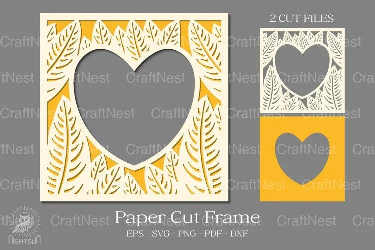 Tropical Frame 3D Paper Cut Clipart Bundle - CraftNest - Digital Crafting and Art