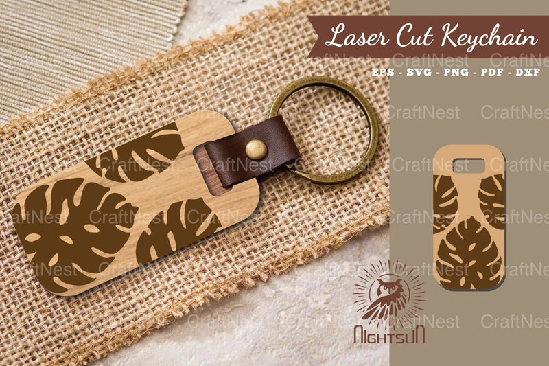 Tropical Leaves Laser Cut Keychain Clipart Bundle - CraftNest - Digital Crafting and Art