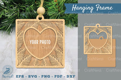 Tropical Leaves Laser Cut Photo Frame SVG Bundle - CraftNest - Digital Crafting and Art