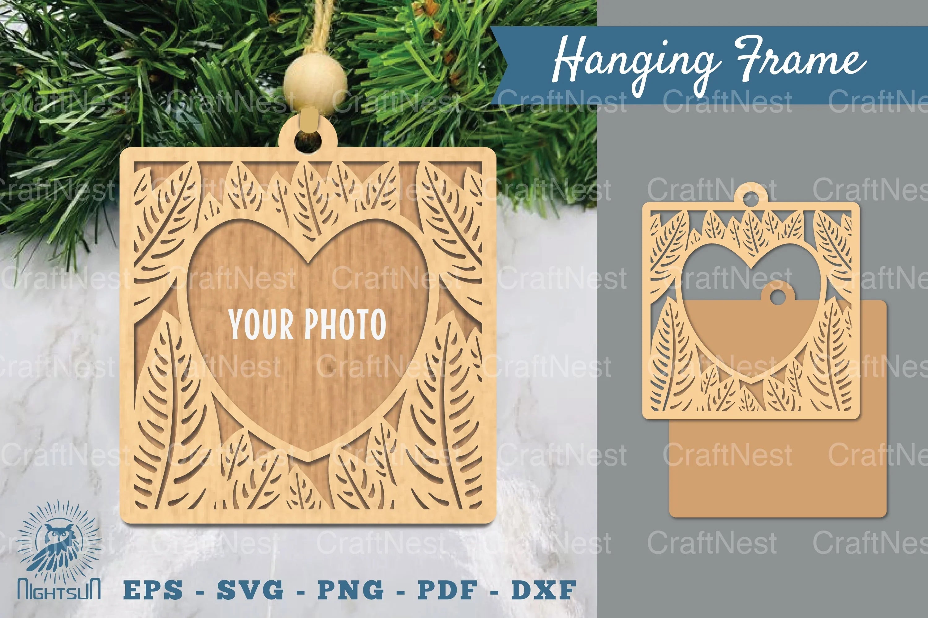 Tropical Leaves Laser Cut Photo Frame SVG Bundle - CraftNest - Digital Crafting and Art
