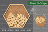 Tropical Leaves Laser Cut Sign Clipart Bundle
