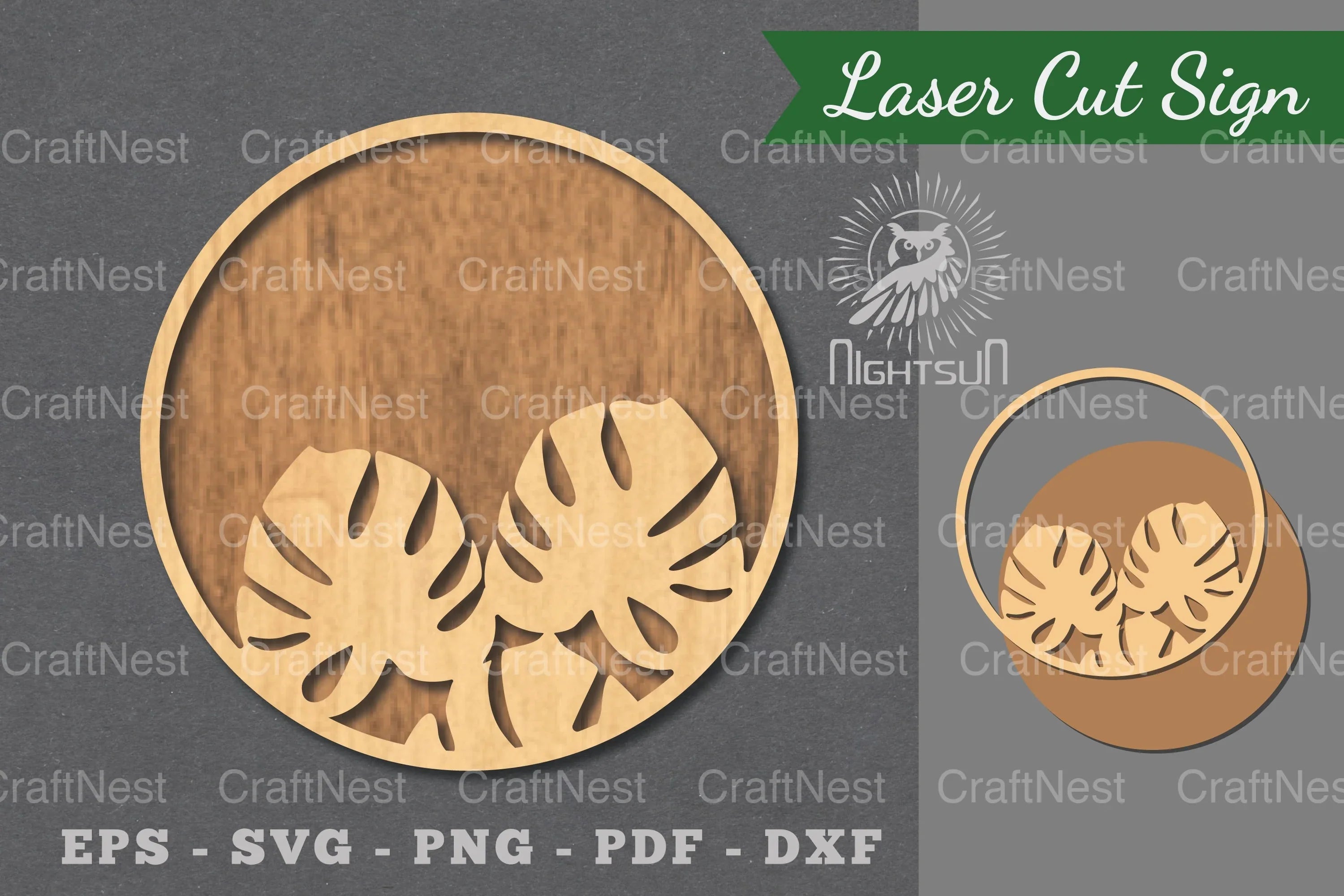 Tropical Leaves Laser Cut Sign Clipart Bundle - CraftNest - Digital Crafting and Art