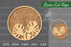 Tropical Leaves Laser Cut Sign Clipart Bundle