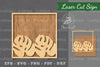 Tropical Leaves Laser Cut Sign Clipart Bundle
