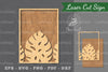 Tropical Leaves Laser Cut Sign Clipart Bundle