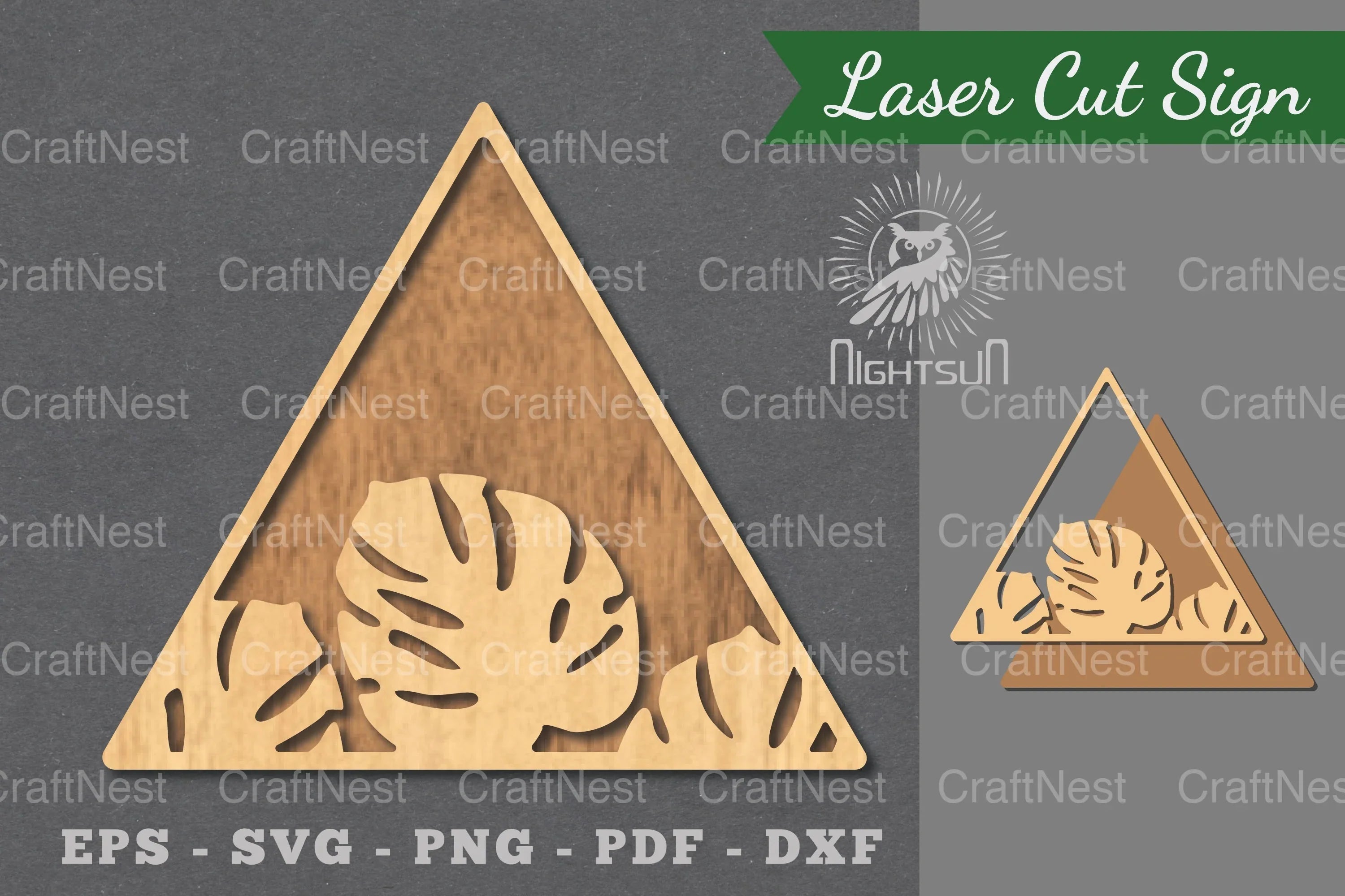 Tropical Leaves Laser Cut Sign Clipart Bundle - CraftNest - Digital Crafting and Art