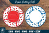 Tropical Leaves Papercut Circle Clipart Bundle