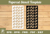 Tropical Leaves Papercut Stencil Clipart Bundle