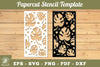 Tropical Leaves Papercut Stencil Clipart Bundle