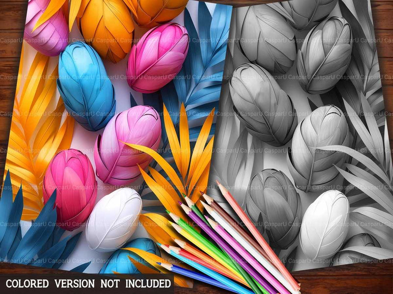 Tropical Easter Coloring Books - CraftNest