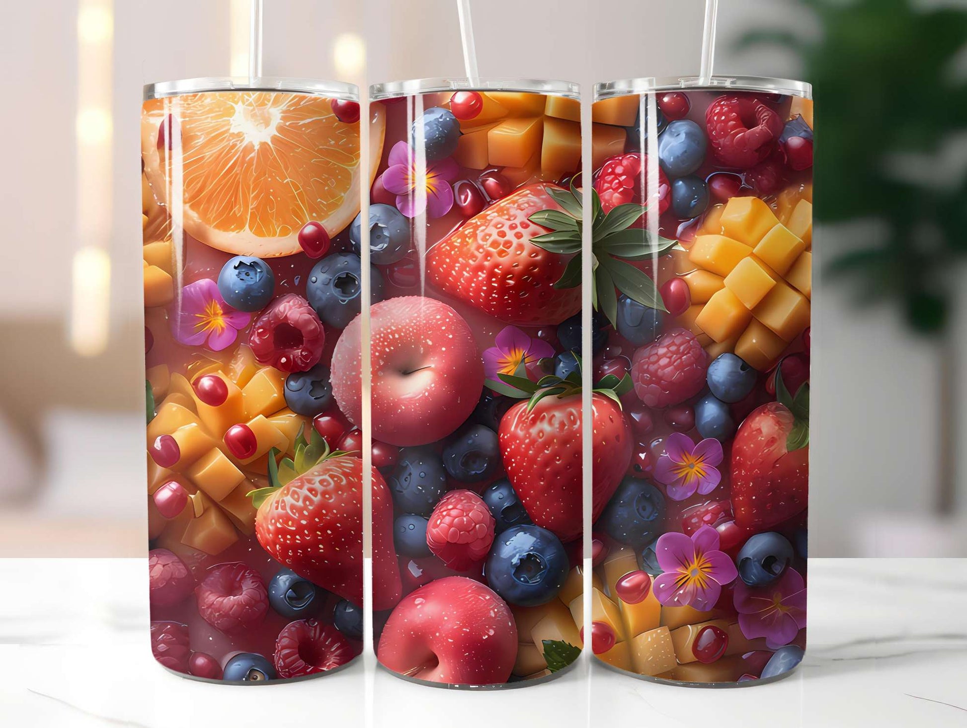 Tropical Fruit 4 Tumbler Wrap - CraftNest - Digital Crafting and Art