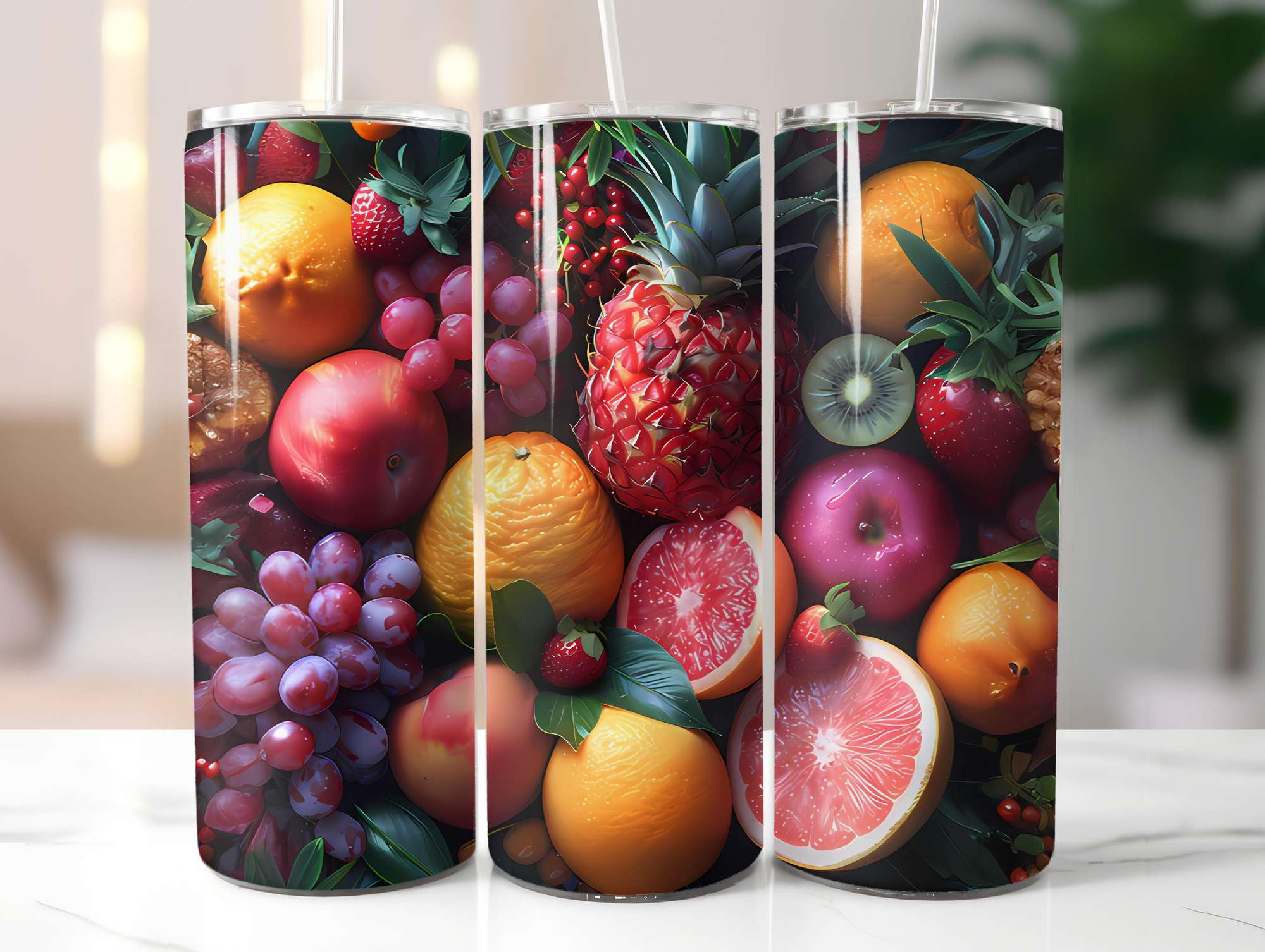 Tropical Fruit 4 Tumbler Wrap - CraftNest - Digital Crafting and Art