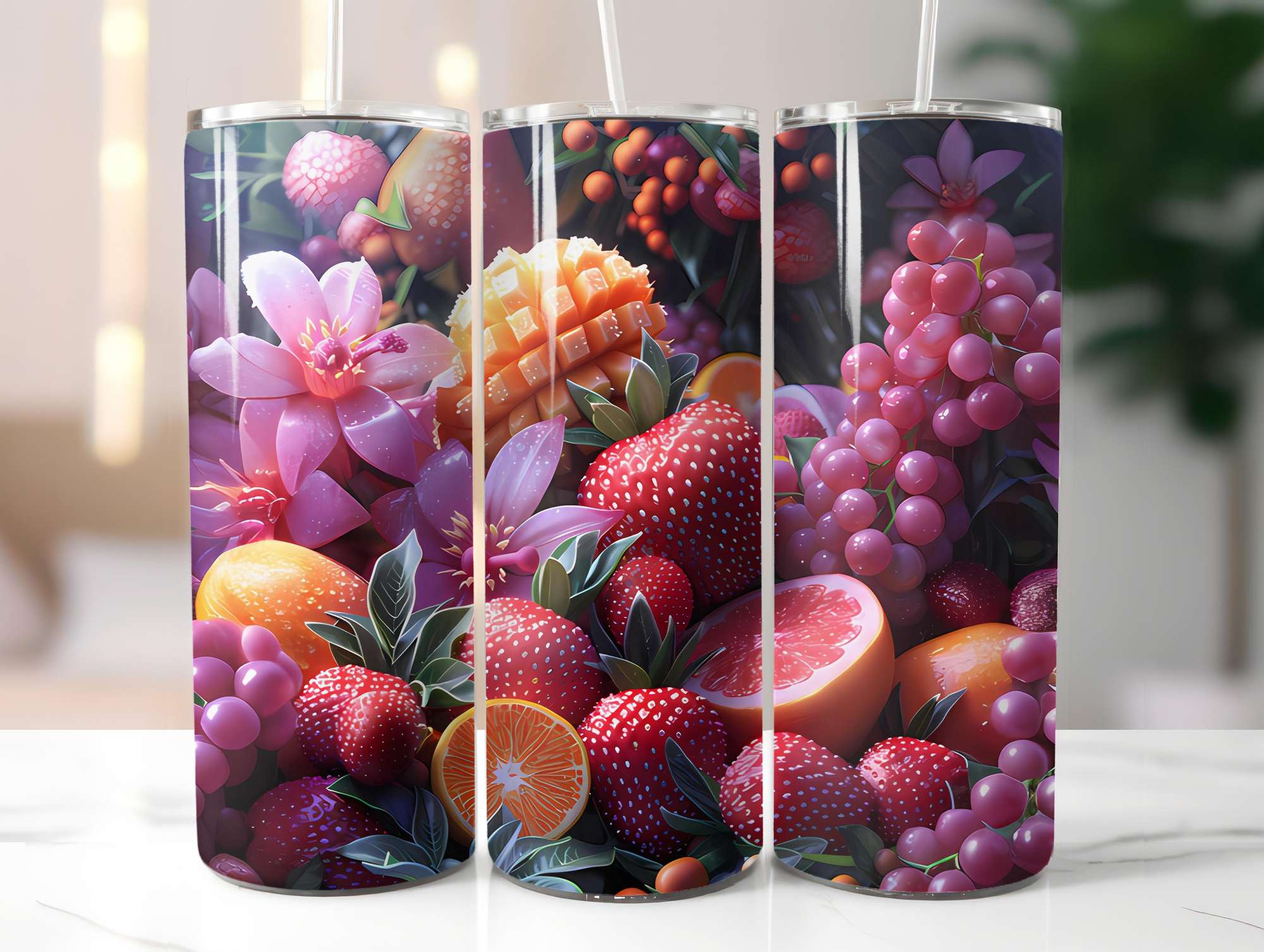 Tropical Fruit 4 Tumbler Wrap - CraftNest - Digital Crafting and Art