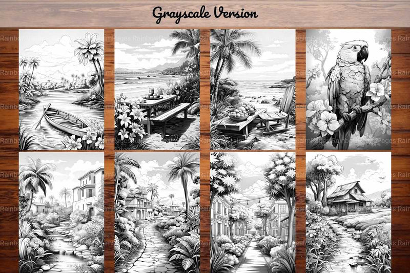 Tropical Spring Coloring Books - CraftNest
