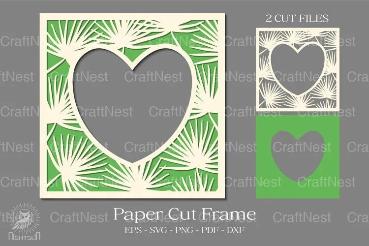 Tropical Frame 3D Light Box Paper Cut Clipart Bundle - CraftNest - Digital Crafting and Art