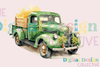 Vintage Green Truck Clipart Bundle