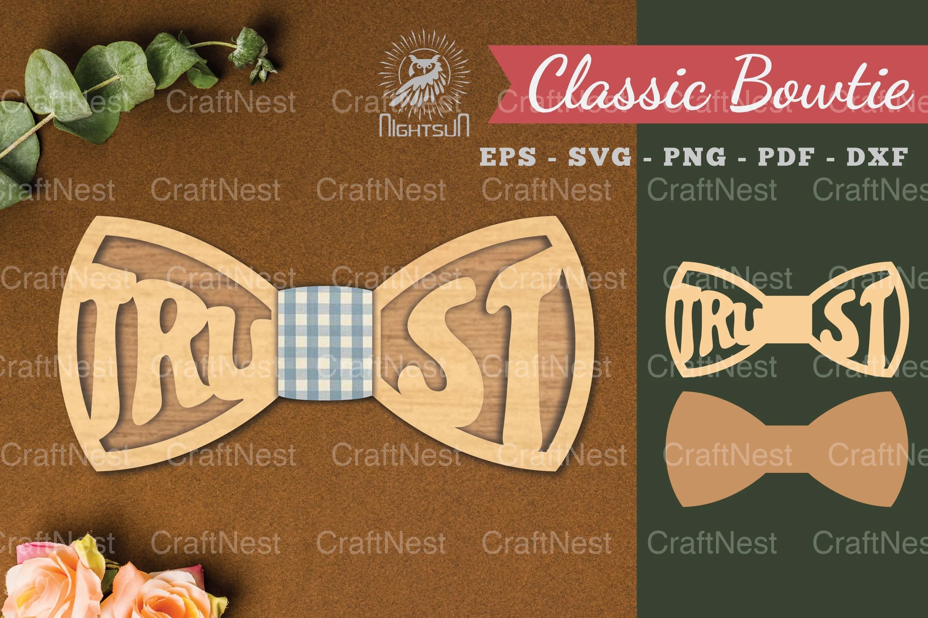 Trust Laser Cut Bowtie SVG Bundle - CraftNest - Digital Crafting and Art