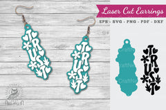 Trust Lasercut Earrings SVG Design Bundle - CraftNest - Digital Crafting and Art