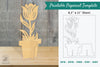 Tulip Flower Printable Cut Template Clipart Bundle