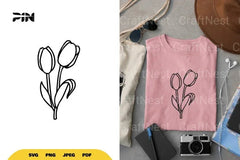 Tulip Flower SVG Bundle - CraftNest - Digital Crafting and Art