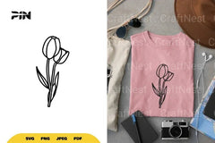 Tulip Flower SVG Bundle - CraftNest - Digital Crafting and Art