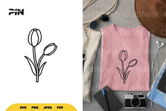 Tulip Flower SVG Bundle - CraftNest - Digital Crafting and Art