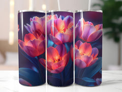 Tulips Flowers Tumbler Wrap - CraftNest - Digital Crafting and Art