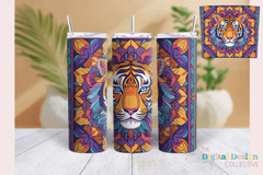 Floral Tiger Tumbler Wrap Bundle - CraftNest - Digital Crafting and Art