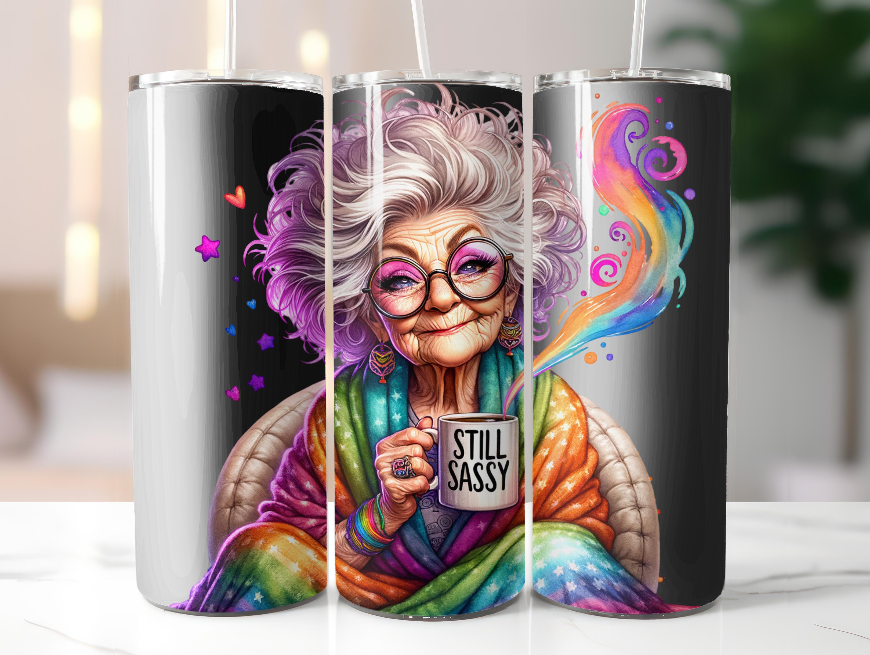 Funny Old Ladies Tumbler Wrap - CraftNest - Digital Crafting and Art