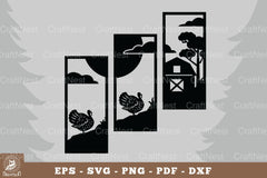 Turkeys on the Farm Home Decor SVG Bundle - CraftNest - Digital Crafting and Art
