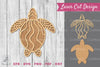 Turtle Mandala Laser Cut Decoration Clipart Bundle