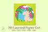 Tyrannosaurus 3D Layered Papercut Clipart Bundle